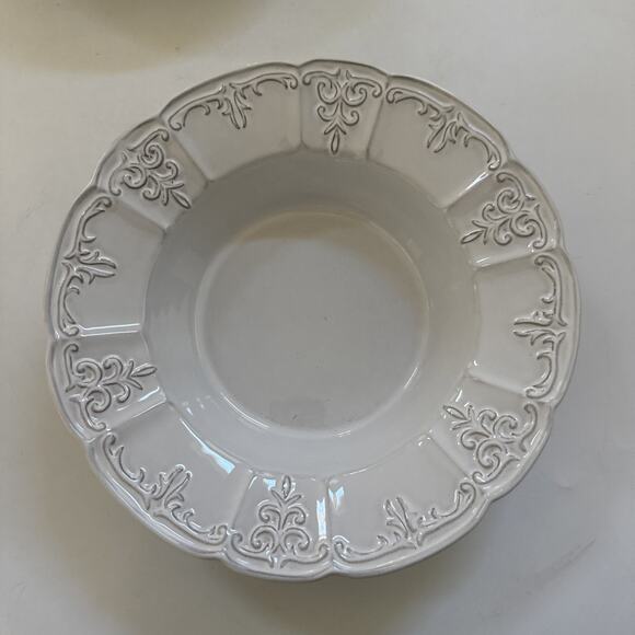 VTG Block Windsor Bone China Serving Bowls Set of 2 Scalloped Made in PORTGUAL - Picture 3 of 11